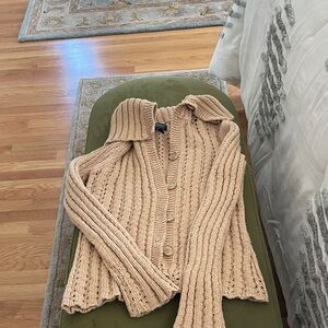 Women's Beige Knit Sweater American eagle large